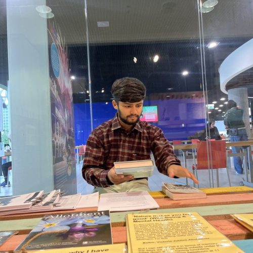Dinesh Thapa Studying at Library of Birmingham, UK